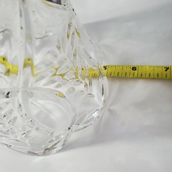 Fifth Avenue Crystal 7.5" Christmas Footed Hurricane Candleholder Vase trees - Picture 10 of 10